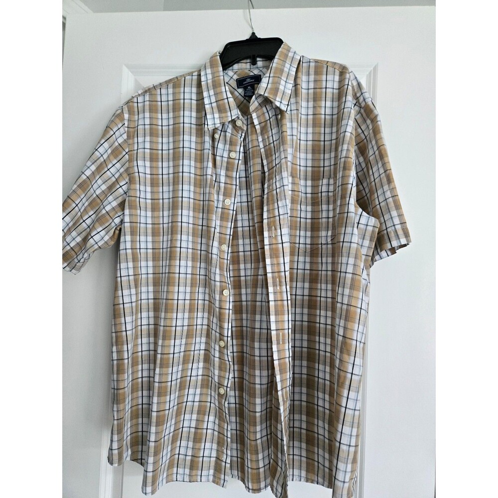 Men's Dickies Plaid Short Sleeve Button-Front Shirt size XL
